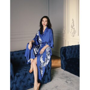 Robe de Chambre Femme en Satin – Kimono de Nuit Élégant et Confortable