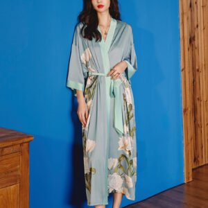 Robe de Chambre Femme en Satin – Kimono de Nuit Élégant et Confortable