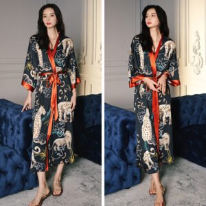 Kimono de Nuit Femme en Satin – Élégance et Confort Luxueux