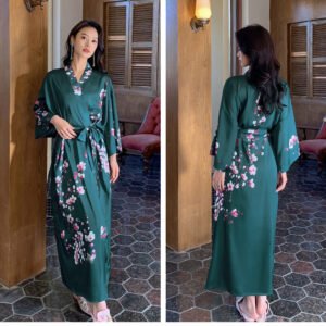 Robe de Chambre Femme en Satin – Kimono de Nuit Élégant et Confortable